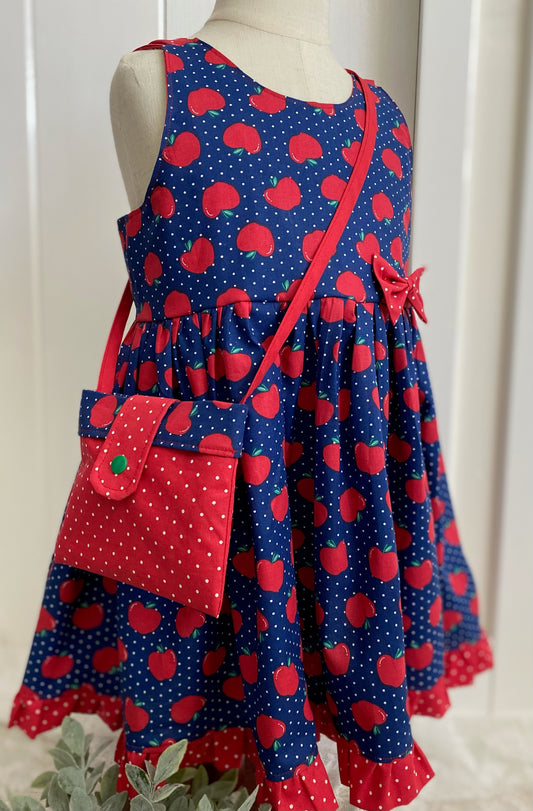 Apple Dress with Matching Purse