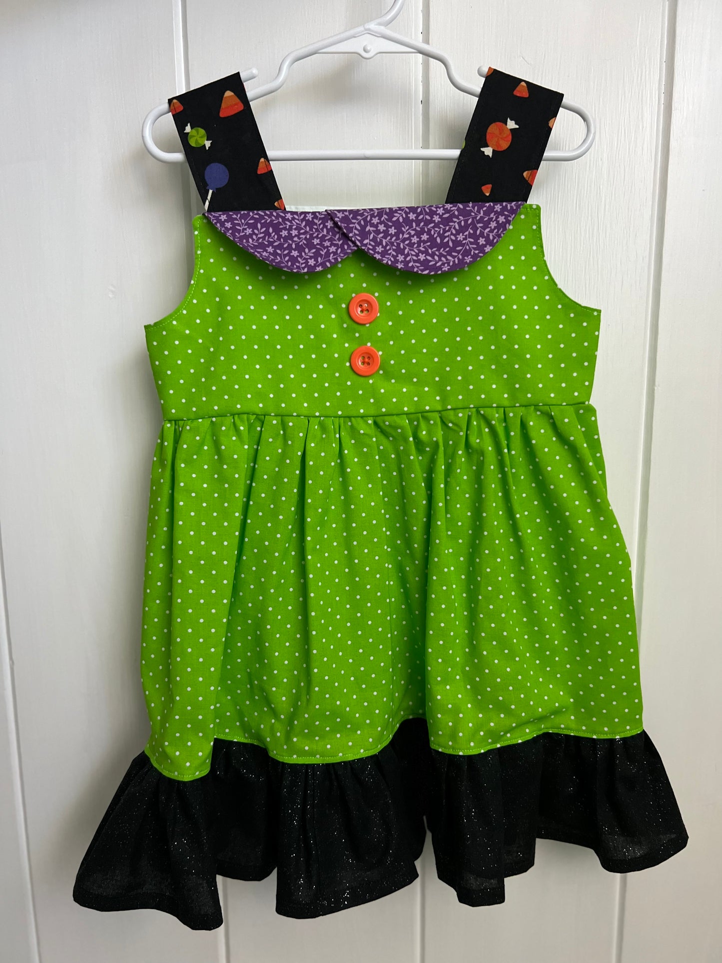 Green with Black Ruffle